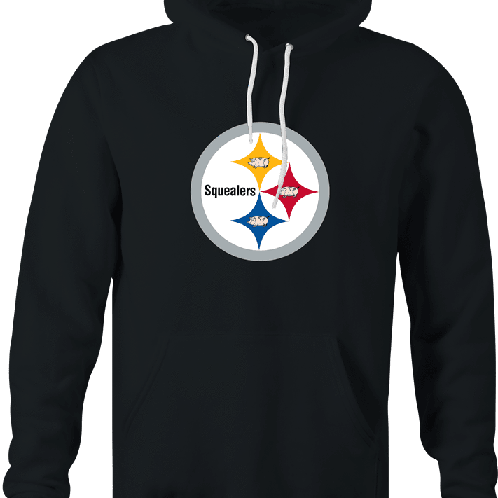 funny Pittsburgh Steelers Squealers Parody black hoodie