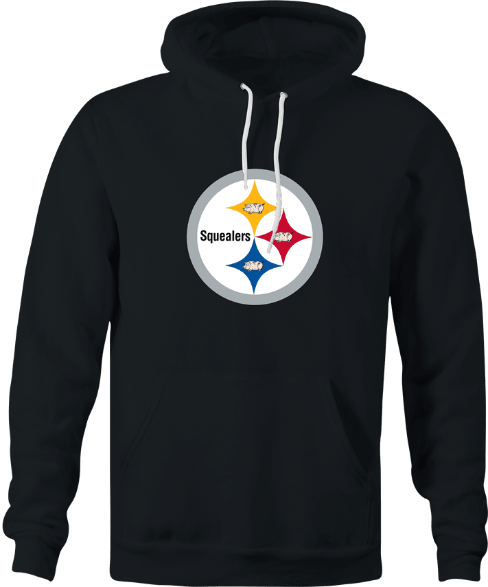 funny Pittsburgh Steelers Squealers Parody black hoodie