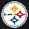 funny Pittsburgh Steelers Squealers Parody black tee