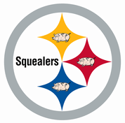 funny Pittsburgh Steelers Squealers Parody white tee