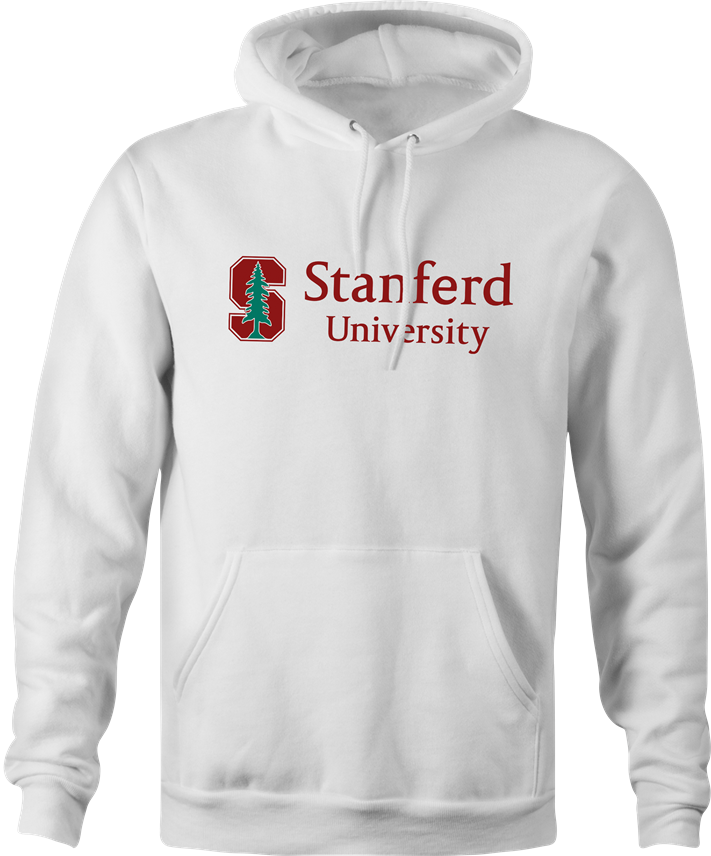 funny stanford university misspelled hoodie men's white