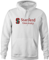 funny stanford university misspelled hoodie men's white