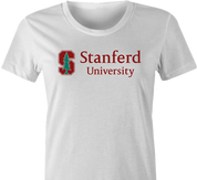 funny stanford university misspelled t-shirt women's white