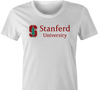 funny stanford university misspelled t-shirt women's white