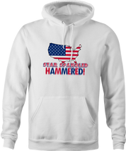 funny Star spangle hammered drinking tshirt murica! white hoodie