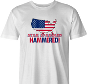 funny Star spangle hammered drinking tshirt murica! white men's t-shirt