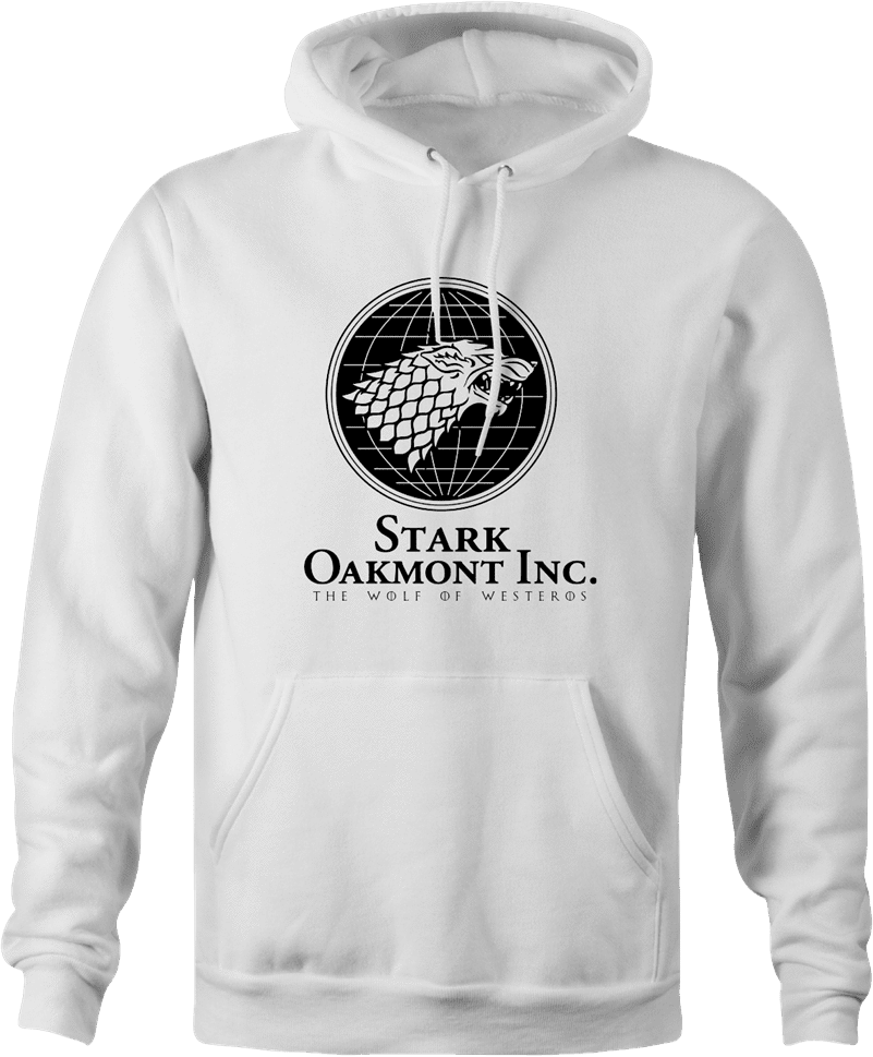 funny Wolf of Wall street Game of thrones mashup white hoodie