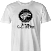 funny Wolf of Wall street Game of thrones mashup men's white t-shirt 