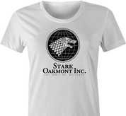 funny Wolf of Wall street Game of thrones mashup women's white t-shirt 
