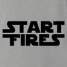 funny Start Fires Star Wars Parody ash grey t-shirt