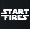funny Start Fires Star Wars Parody black t-shirt
