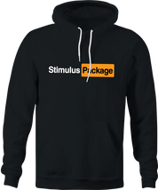 funny Stimulus package innuedndo Parody black hoodie