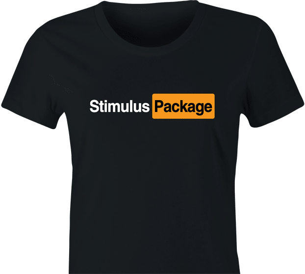 funny Stimulus package innuedndo Parody women's black