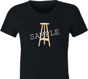 funny Stool Sample Play On Words women's black
