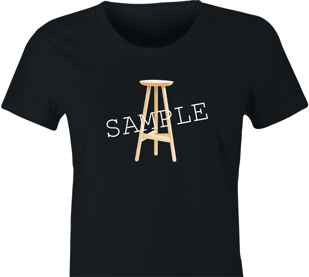 funny Stool Sample Play On Words women's black
