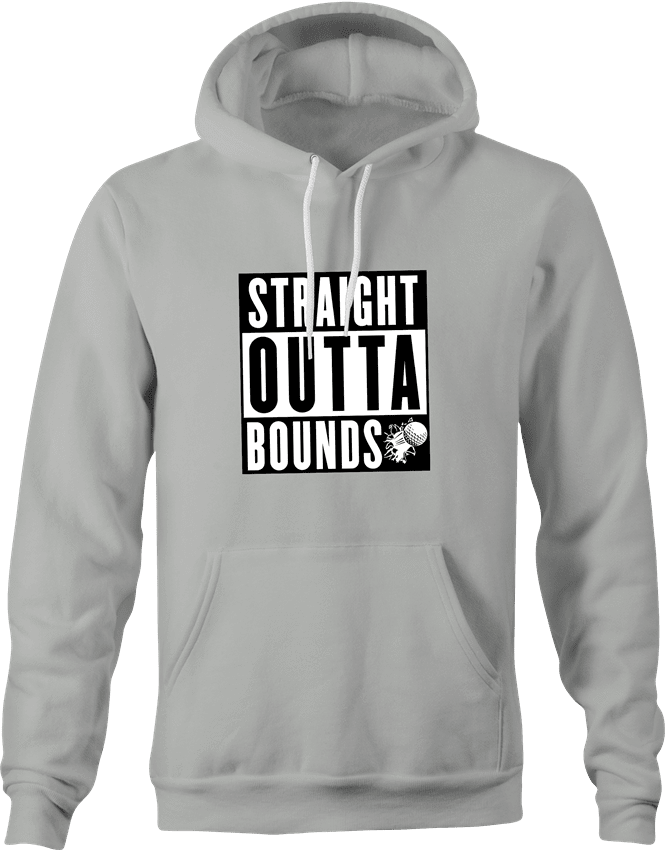 Funny Hip Hop Meets Golf Straight Out Of Bounds - Golfers With Attitude Mashup t-shirt Ash Grey hoodie