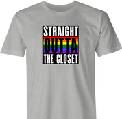 funny Straight Out Of The Closet Gay Parody men's t-shirt