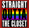 funny Straight Out Of The Closet Gay Parody red t-shirt