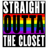 funny Straight Out Of The Closet Gay Parody white tee