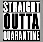 funny Straight-Outta-Quarentine -  Straight-Outta-compton Parody white men's grey t-shirt