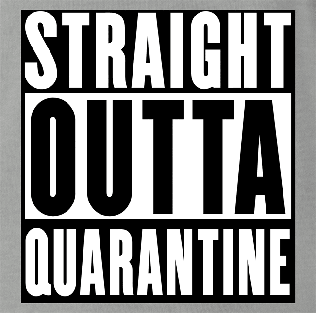funny Straight-Outta-Quarentine -  Straight-Outta-compton Parody white men's grey t-shirt