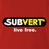 Funny subvert fetish subway prody red t-shirt