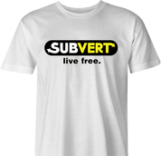 Funny subvert fetish subway prody men's t-shirt