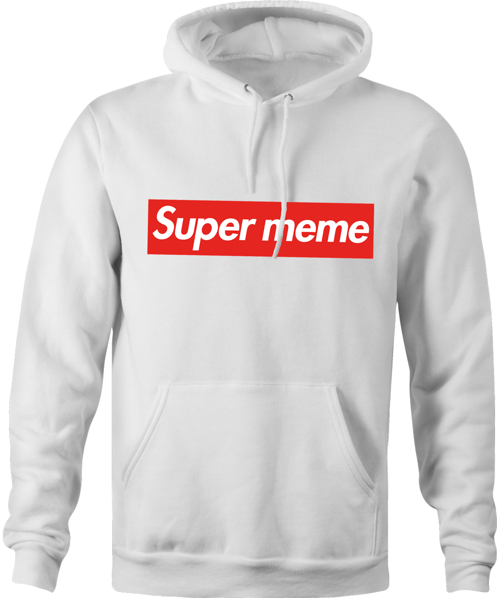 funny supreme meme hoodie white 