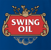 Funny Golf Swing Oil Parody Royal Blue T-Shirt For Golfers