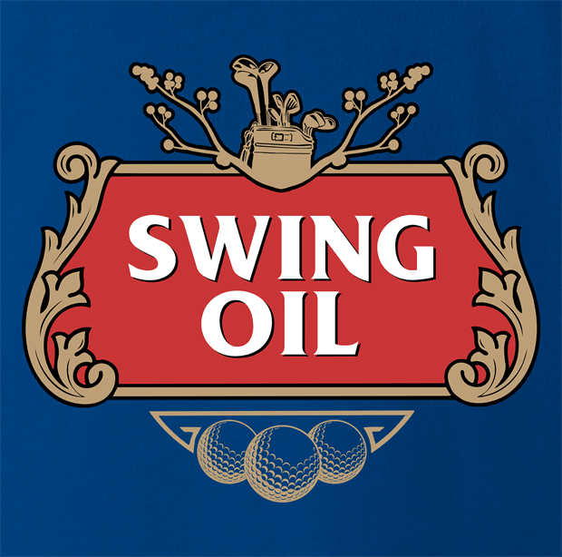 Funny Golf Swing Oil Parody Royal Blue T-Shirt For Golfers