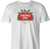 Funny Golf Swing Oil Parody White Men's T-Shirt For Golfers