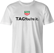 Funny Tag You're It Trailer Park Boys Grease Parody Mashup White Men's T-Shirt For Golfers