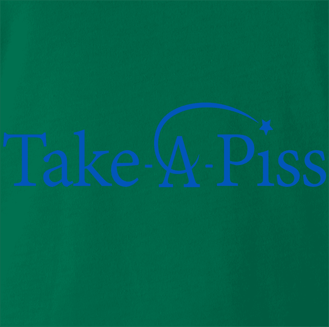 Funny Take A Piss Foundation / Pee & Charity Parody Kelly Green t-shirt