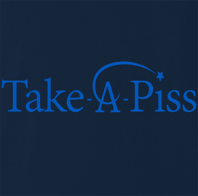 Funny Take A Piss Foundation / Pee & Charity Parody Navy Tee