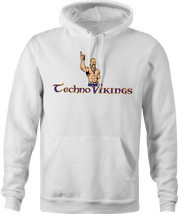 minnesota vikings logo parody techno viking hoodie white