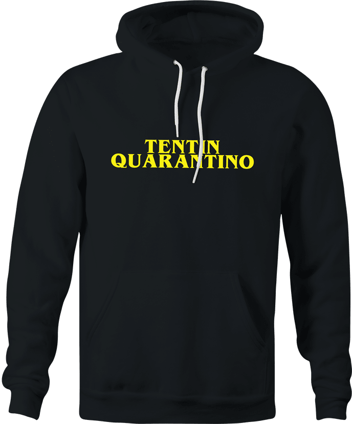 funny quentin tarantino - Coronavirus COVID-19 Parody black men's hoodie