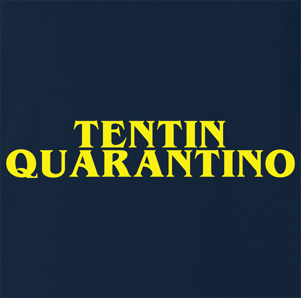 funny quentin tarantino - Coronavirus COVID-19 Parody navy blue men's t-shirt