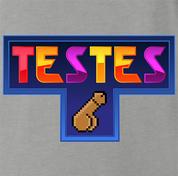funny tetris testicles video game t-shirt men's grey