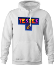 funny tetris testicles video game hoodie men's white