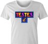 funny tetris testicles video game t-shirt women's white
