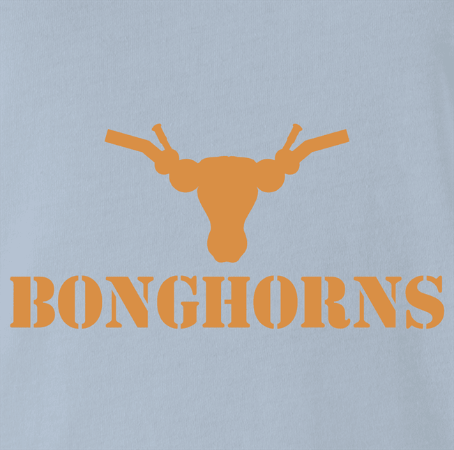 Funny Texas Longhorns Smoking Weed Bong Parody Mashup Parody Light Blue t-shirt