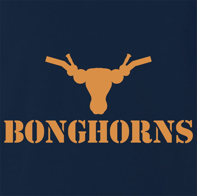 Funny Texas Longhorns Smoking Weed Bong Parody Mashup Parody Navy t-shirt