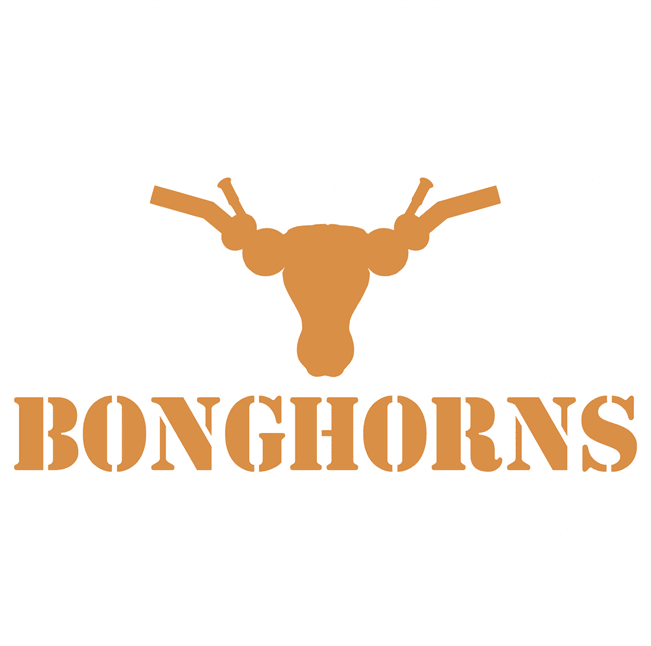 Funny Texas Longhorns Smoking Weed Bong Parody Mashup Parody white tee
