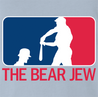 Funny bear jew baseball logo t-shirt men's light blue