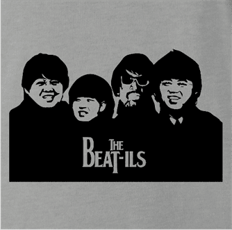 the beatles beat-ils north korea ash grey t-shirt