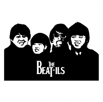 the beatles beat-ils north korea white t-shirt