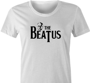 funny Beatus Wilford Brimley Diabetes mashup parody t-shirt white women's 