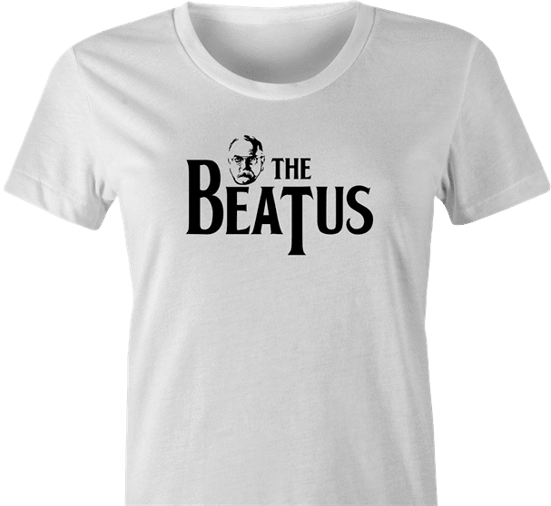 funny Beatus Wilford Brimley Diabetes mashup parody t-shirt white women's 