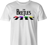 funny The Beatles an beetle volkswagon parody parody t-shirt white men's 