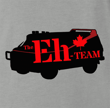 funny team canada t-shirt grey men's 